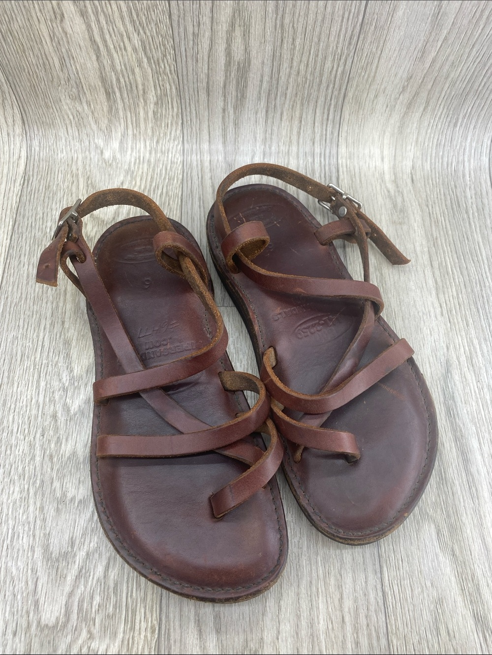 Piper Sandal Brown Leather Strappy Flat Sandals